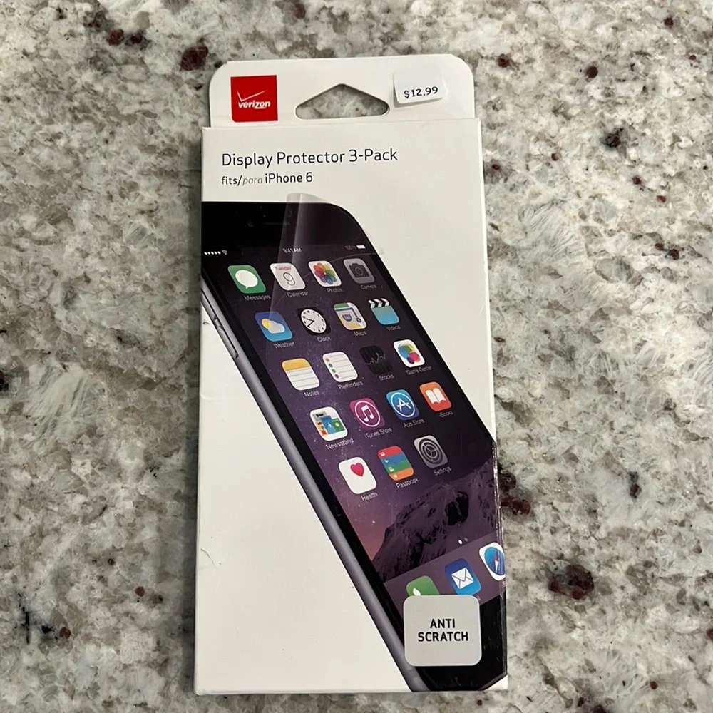 🆕VERIZON DISPLAY PROTECTOR 3-PACK - Fits iPhone 6